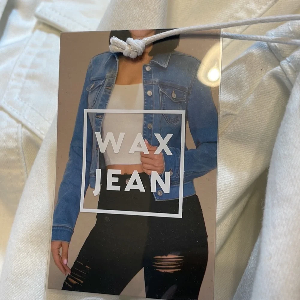 Wax Jean White Denim Jacket Plus 1xl NWT - Picture 7 of 9